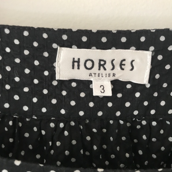 Horses Atelier Everything Dress in Black polka dot cotton, Size 3 / M-L - Picture 2 of 6